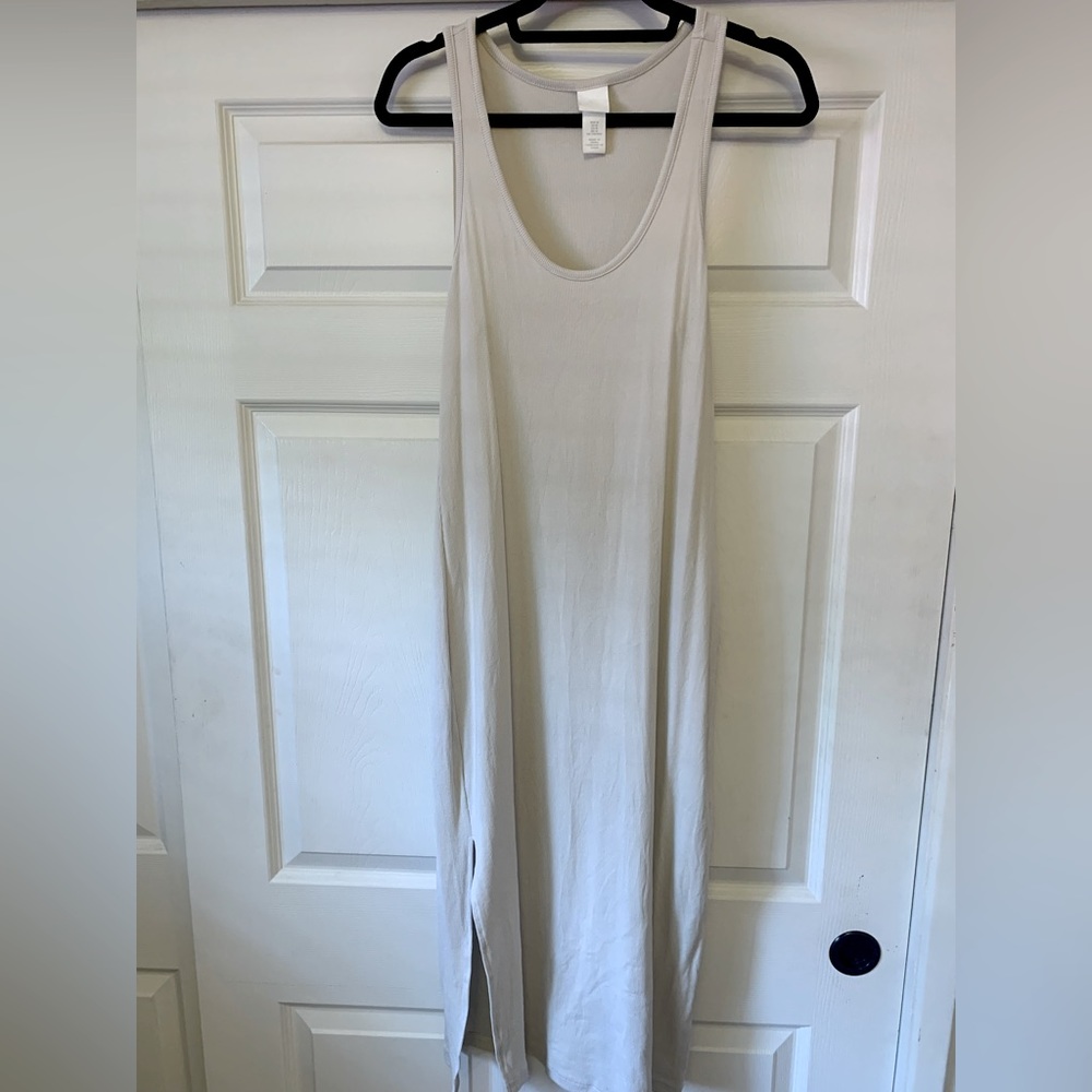 H&M midi tank dress - cream Size M